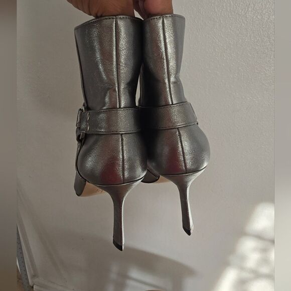 Jessica Simpson Darnina Metallic Harness Pointed Toe Stiletto Ankle Booties - Picture 3 of 11